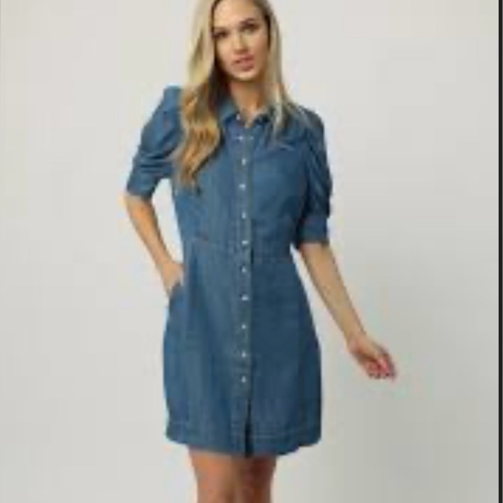 Dear John Blue Denim Mini Dress